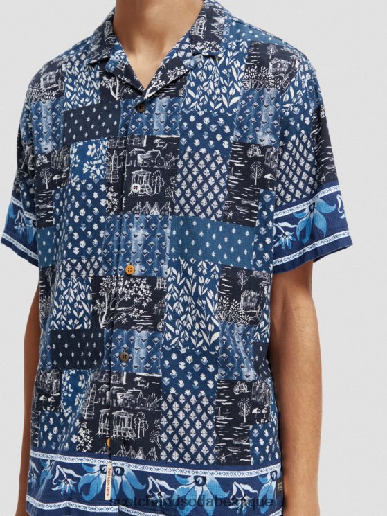 vêtements Scotch & Soda chemise de camp en coton biologique à imprimés mélangés- Scotch and Soda parfum combiner un 6BZRBF286