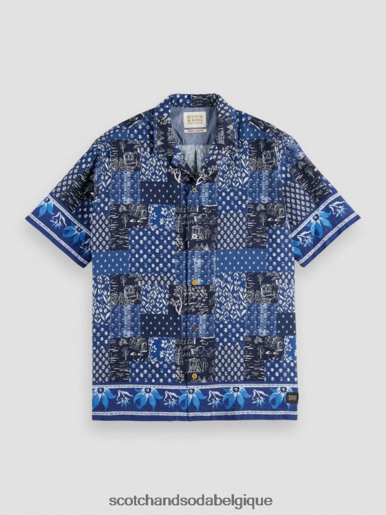 vêtements Scotch & Soda chemise de camp en coton biologique à imprimés mélangés- Scotch and Soda parfum combiner un 6BZRBF286