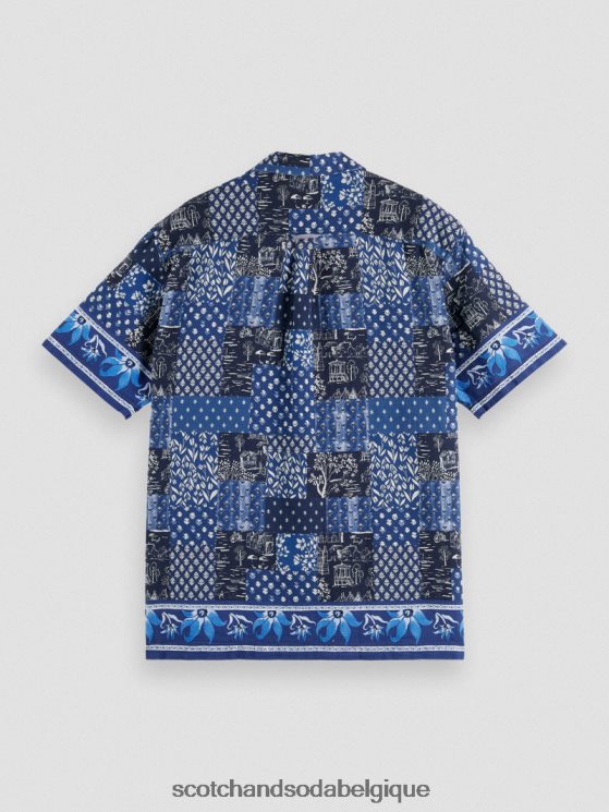 vêtements Scotch & Soda chemise de camp en coton biologique à imprimés mélangés- Scotch and Soda parfum combiner un 6BZRBF286