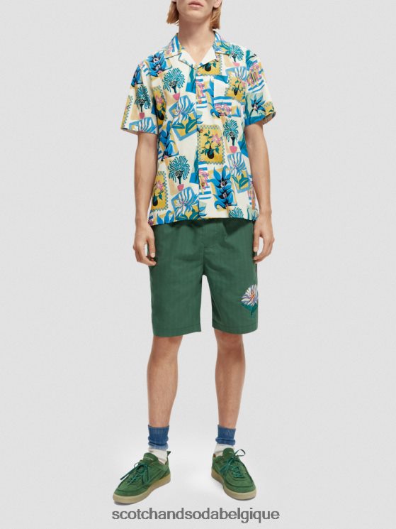 vêtements Scotch & Soda chemise de camp imprimée à manches courtes- Scotch and Soda Bruxelles combo b 6BZRBF282