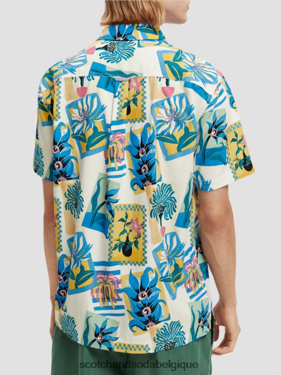 vêtements Scotch & Soda chemise de camp imprimée à manches courtes- Scotch and Soda Bruxelles combo b 6BZRBF282