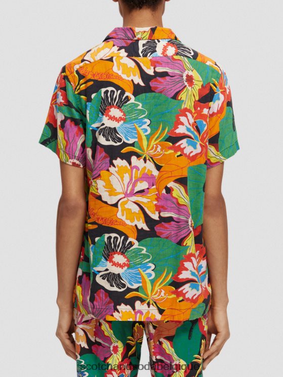 vêtements Scotch & Soda chemise de camp imprimée à manches courtes- Scotch and Soda Liﾨﾨge floral 6BZRBF330