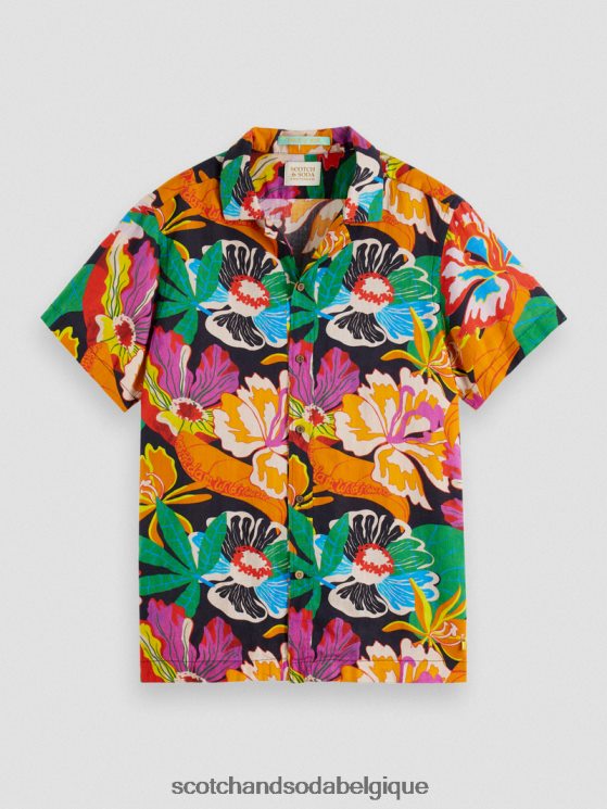 vêtements Scotch & Soda chemise de camp imprimée à manches courtes- Scotch and Soda Liﾨﾨge floral 6BZRBF330