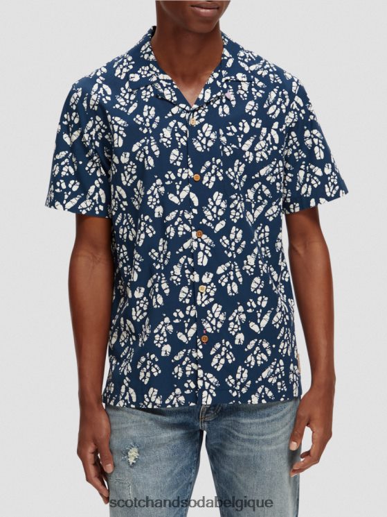 vêtements Scotch & Soda chemise de camp imprimée à manches courtes- Scotch and Soda femme combo d 6BZRBF284