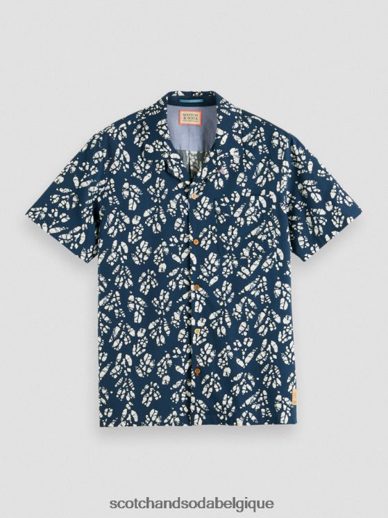 vêtements Scotch & Soda chemise de camp imprimée à manches courtes- Scotch and Soda femme combo d 6BZRBF284