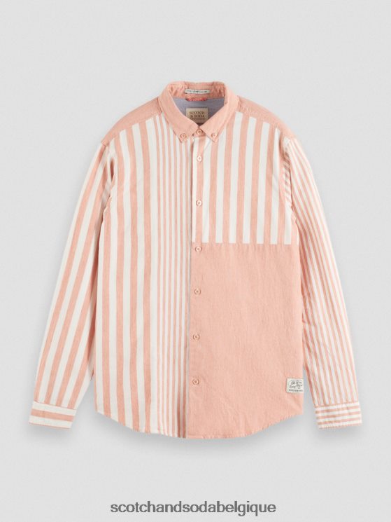 vêtements Scotch & Soda chemise en chambray mélangé léger coupe décontractée- Scotch and Soda shop near me cerise 6BZRBF315