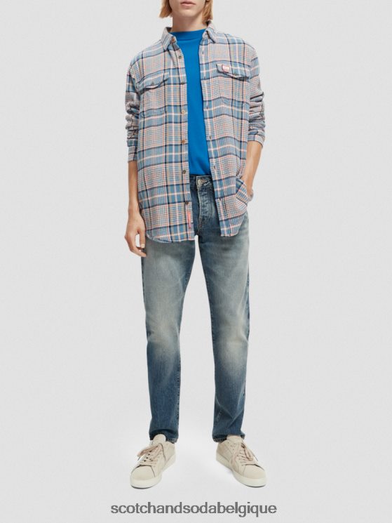 vêtements Scotch & Soda chemise en flanelle brossée coupe classique- Scotch and Soda Bruxelles combo b 6BZRBF336