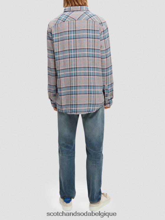 vêtements Scotch & Soda chemise en flanelle brossée coupe classique- Scotch and Soda Bruxelles combo b 6BZRBF336
