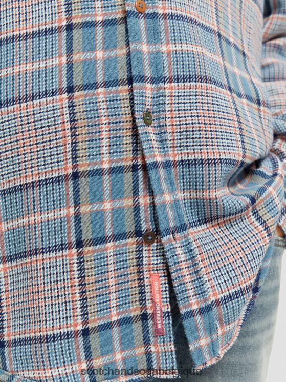 vêtements Scotch & Soda chemise en flanelle brossée coupe classique- Scotch and Soda Bruxelles combo b 6BZRBF336