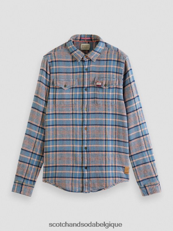 vêtements Scotch & Soda chemise en flanelle brossée coupe classique- Scotch and Soda Bruxelles combo b 6BZRBF336
