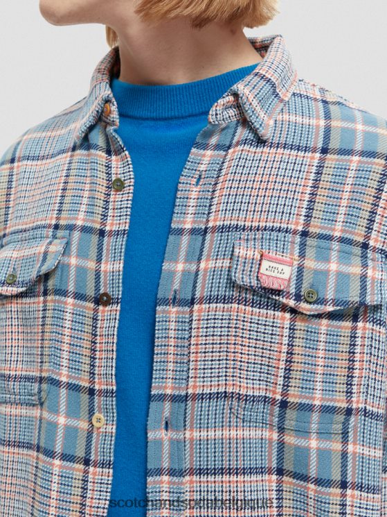 vêtements Scotch & Soda chemise en flanelle brossée coupe classique- Scotch and Soda Bruxelles combo b 6BZRBF336