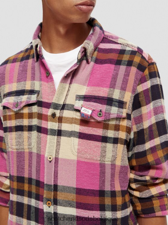 vêtements Scotch & Soda chemise en flanelle brossée coupe classique- Scotch and Soda Namur combiner un 6BZRBF337