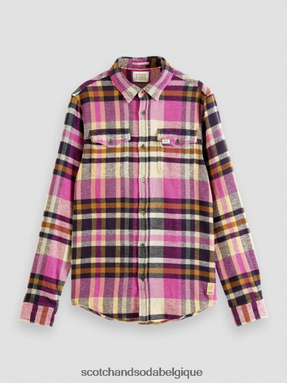 vêtements Scotch & Soda chemise en flanelle brossée coupe classique- Scotch and Soda Namur combiner un 6BZRBF337