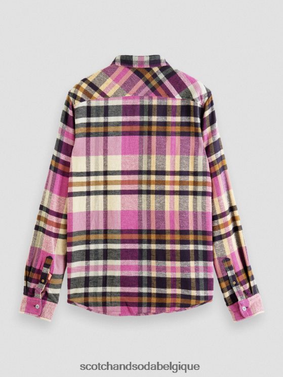 vêtements Scotch & Soda chemise en flanelle brossée coupe classique- Scotch and Soda Namur combiner un 6BZRBF337