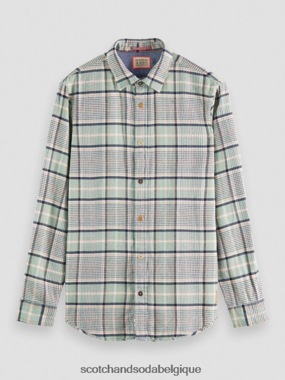 vêtements Scotch & Soda chemise en flanelle à carreaux coupe classique- Scotch and Soda Bruxelles combo b 6BZRBF300