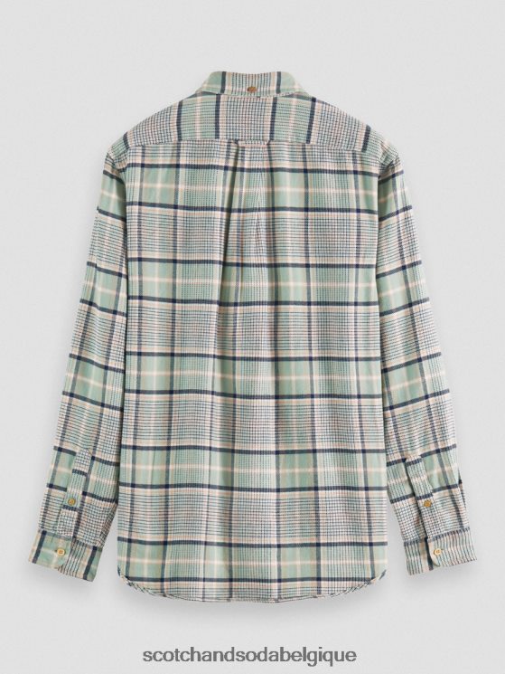 vêtements Scotch & Soda chemise en flanelle à carreaux coupe classique- Scotch and Soda Bruxelles combo b 6BZRBF300