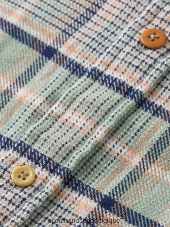 vêtements Scotch & Soda chemise en flanelle à carreaux coupe classique- Scotch and Soda Bruxelles combo b 6BZRBF300