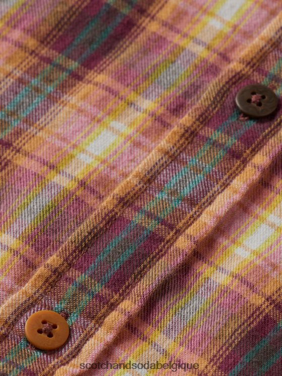 vêtements Scotch & Soda chemise en flanelle à carreaux coupe classique- Scotch and Soda Namur combiner un 6BZRBF301
