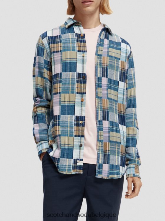 vêtements Scotch & Soda chemise en flanelle à carreaux coupe classique- Scotch and Soda femme combinaison c 6BZRBF302