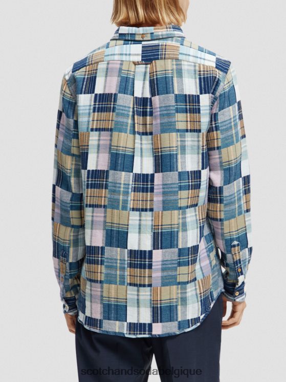 vêtements Scotch & Soda chemise en flanelle à carreaux coupe classique- Scotch and Soda femme combinaison c 6BZRBF302