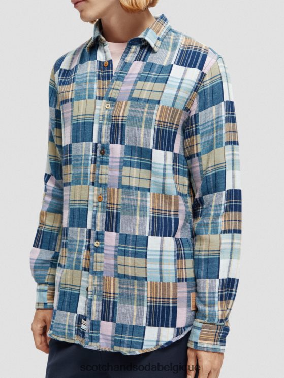 vêtements Scotch & Soda chemise en flanelle à carreaux coupe classique- Scotch and Soda femme combinaison c 6BZRBF302