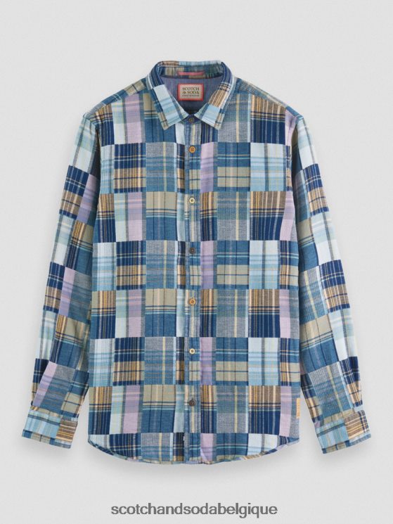 vêtements Scotch & Soda chemise en flanelle à carreaux coupe classique- Scotch and Soda femme combinaison c 6BZRBF302