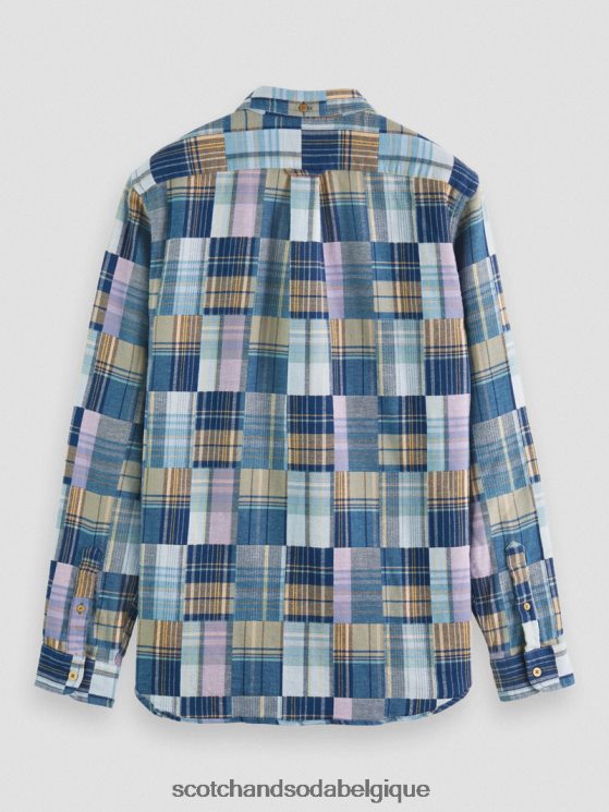 vêtements Scotch & Soda chemise en flanelle à carreaux coupe classique- Scotch and Soda femme combinaison c 6BZRBF302