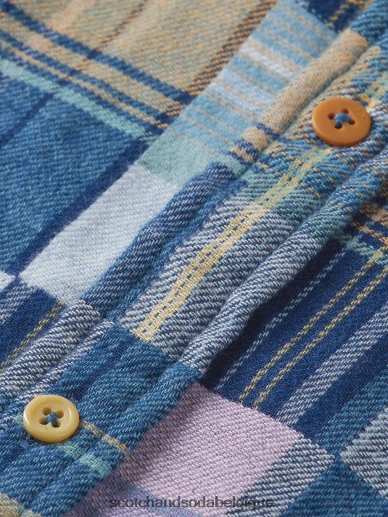 vêtements Scotch & Soda chemise en flanelle à carreaux coupe classique- Scotch and Soda femme combinaison c 6BZRBF302