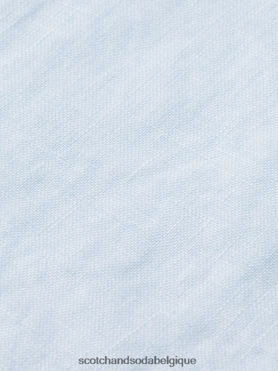 vêtements Scotch & Soda chemise en lin à poches courtes- Scotch and Soda Liﾨﾨge ciel 6BZRBF339