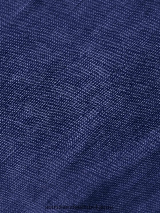 vêtements Scotch & Soda chemise en lin à poches courtes- Scotch and Soda femme marin 6BZRBF338