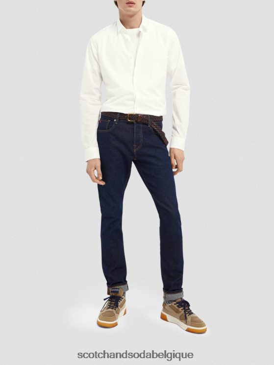 vêtements Scotch & Soda chemise extensible classique | coupe slim- Scotch and Soda Liﾨﾨge blanc 6BZRBF321