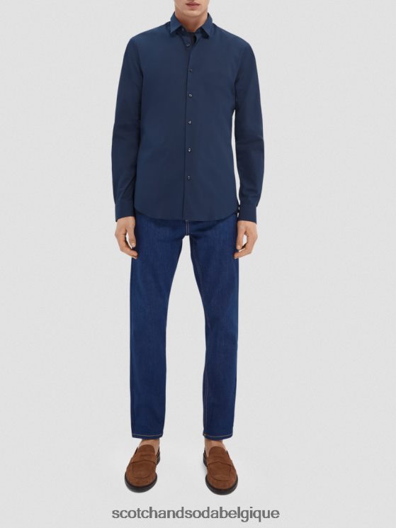 vêtements Scotch & Soda chemise extensible classique | coupe slim- Scotch and Soda shop near me nuit 6BZRBF324