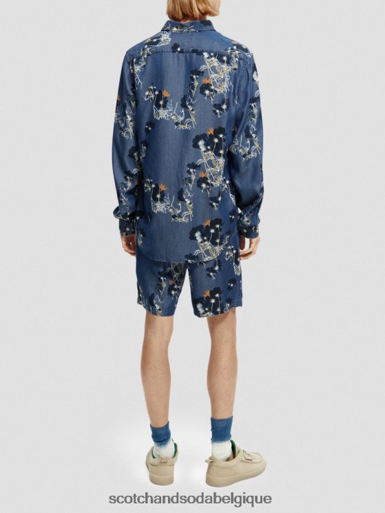 vêtements Scotch & Soda chemise imprimée coupe classique- Scotch and Soda Belgique combiner un 6BZRBF308