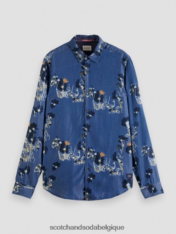 vêtements Scotch & Soda chemise imprimée coupe classique- Scotch and Soda Belgique combiner un 6BZRBF308