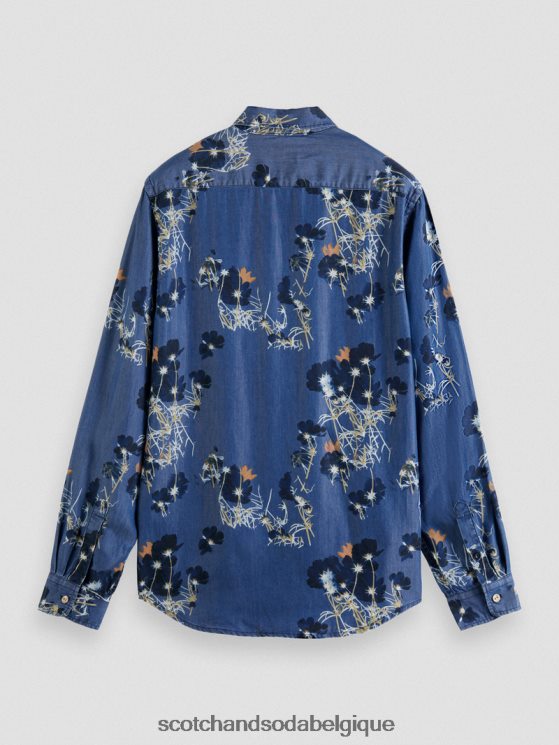 vêtements Scotch & Soda chemise imprimée coupe classique- Scotch and Soda Belgique combiner un 6BZRBF308