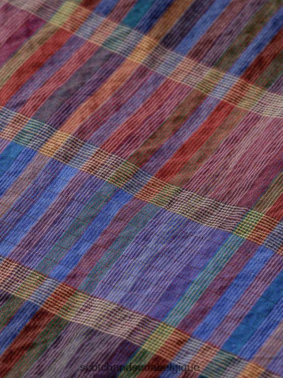 vêtements Scotch & Soda chemise légère à carreaux coupe classique- Scotch and Soda Belgique combinaison c 6BZRBF299