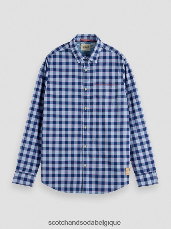 vêtements Scotch & Soda chemise légère à carreaux coupe classique- Scotch and Soda Belgique combo b 6BZRBF317