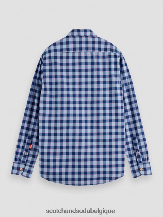 vêtements Scotch & Soda chemise légère à carreaux coupe classique- Scotch and Soda Belgique combo b 6BZRBF317
