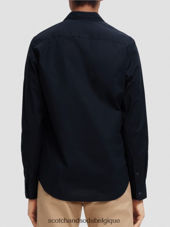 vêtements Scotch & Soda chemise slim bio essentielle- Scotch and Soda Bruxelles nuit 6BZRBF309