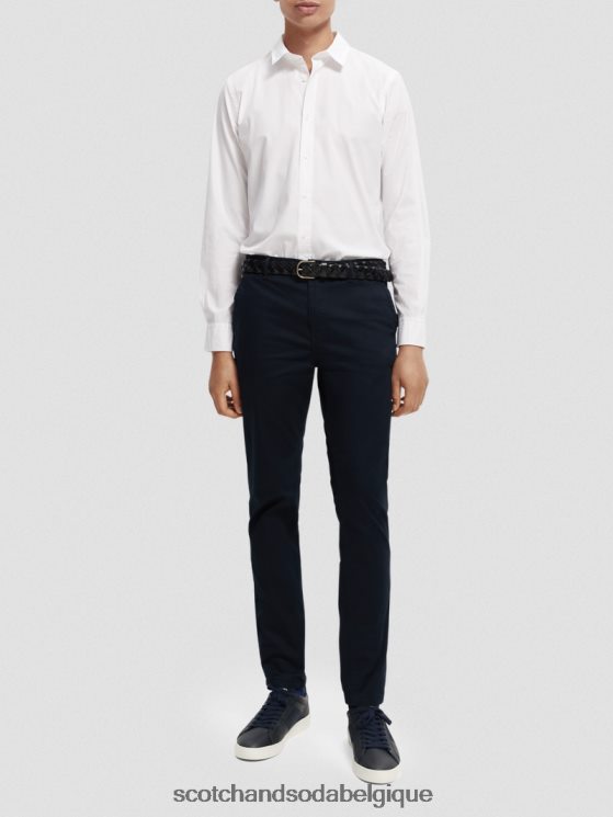 vêtements Scotch & Soda chemise slim bio essentielle- Scotch and Soda Namur blanc 6BZRBF310