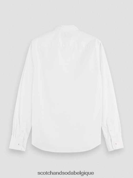 vêtements Scotch & Soda chemise slim bio essentielle- Scotch and Soda Namur blanc 6BZRBF310