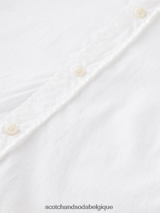 vêtements Scotch & Soda chemise slim bio essentielle- Scotch and Soda Namur blanc 6BZRBF310
