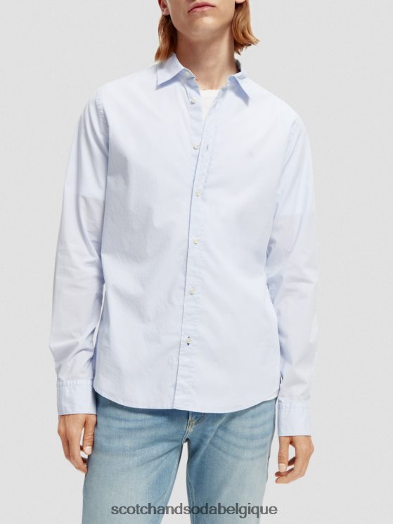 vêtements Scotch & Soda chemise slim bio essentielle- Scotch and Soda femme bleu 6BZRBF311