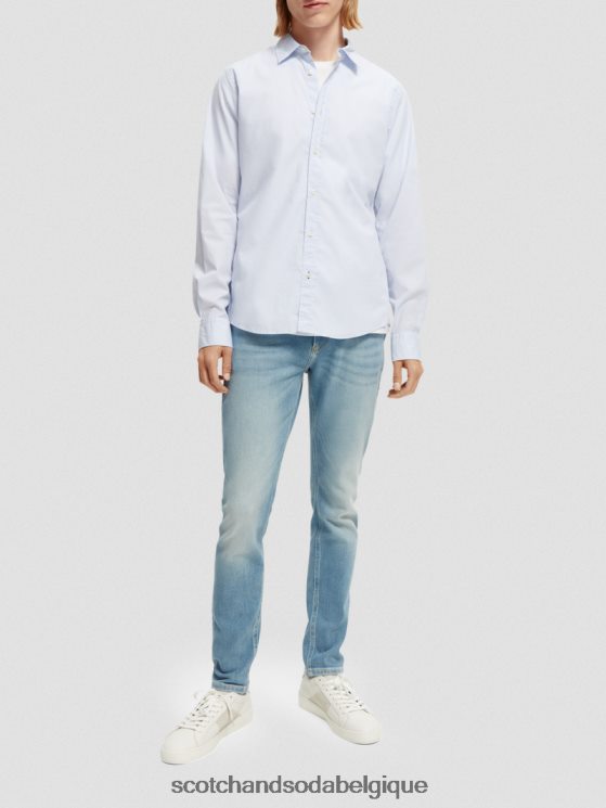 vêtements Scotch & Soda chemise slim bio essentielle- Scotch and Soda femme bleu 6BZRBF311