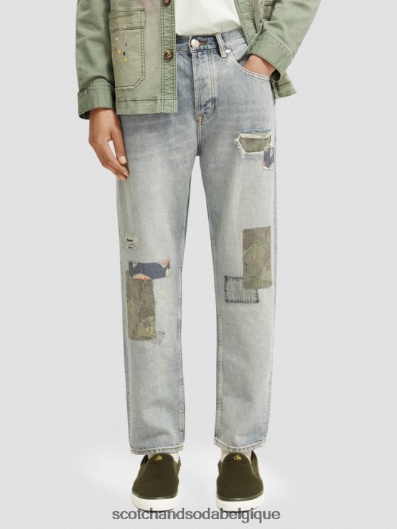 vêtements Scotch & Soda jean ample coupe fuselée en chanvre mélangé de qualité supérieure The Dean- Scotch and Soda Namur chercheur de paix 6BZRBF589