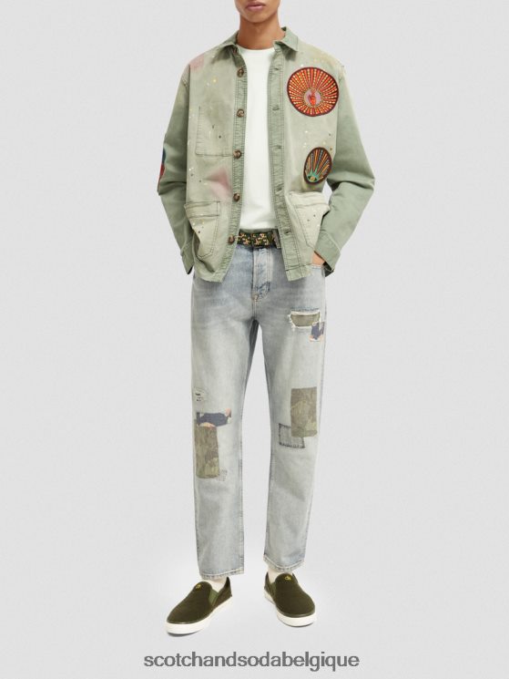 vêtements Scotch & Soda jean ample coupe fuselée en chanvre mélangé de qualité supérieure The Dean- Scotch and Soda Namur chercheur de paix 6BZRBF589