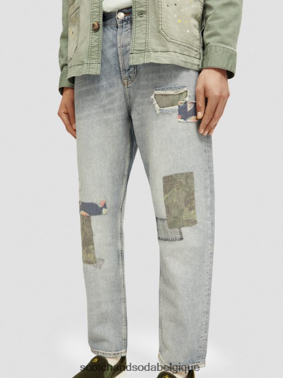 vêtements Scotch & Soda jean ample coupe fuselée en chanvre mélangé de qualité supérieure The Dean- Scotch and Soda Namur chercheur de paix 6BZRBF589