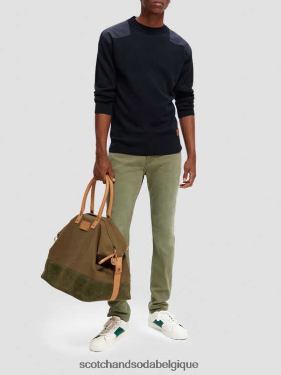 vêtements Scotch & Soda le jean teint en pièce coupe super slim- Scotch and Soda Liﾨﾨge vert militaire 6BZRBF582