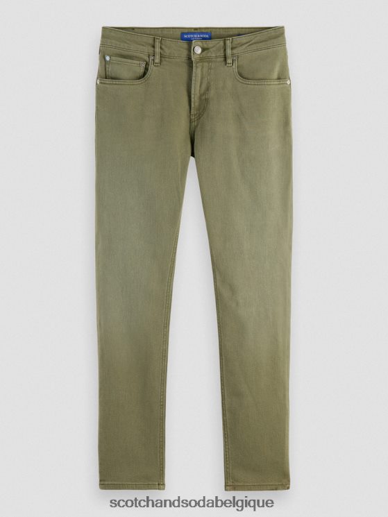 vêtements Scotch & Soda le jean teint en pièce coupe super slim- Scotch and Soda Liﾨﾨge vert militaire 6BZRBF582