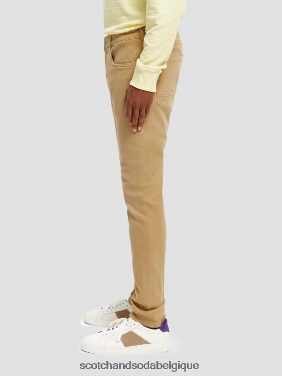 vêtements Scotch & Soda le jean teint en pièce coupe super slim- Scotch and Soda Namur sable 6BZRBF580